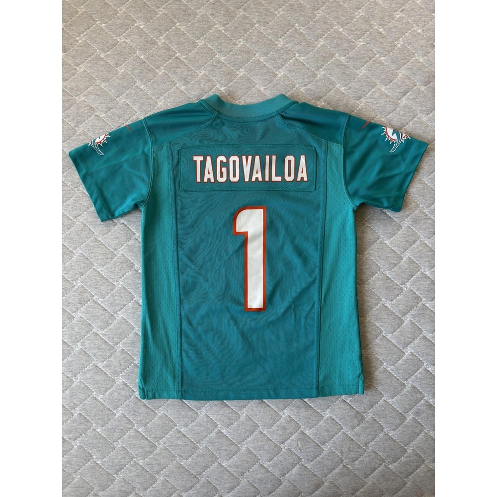 Miami Dolphins Jersey Youth Small 8 Green NFL Football Tua Tagovailoa 1 Nike